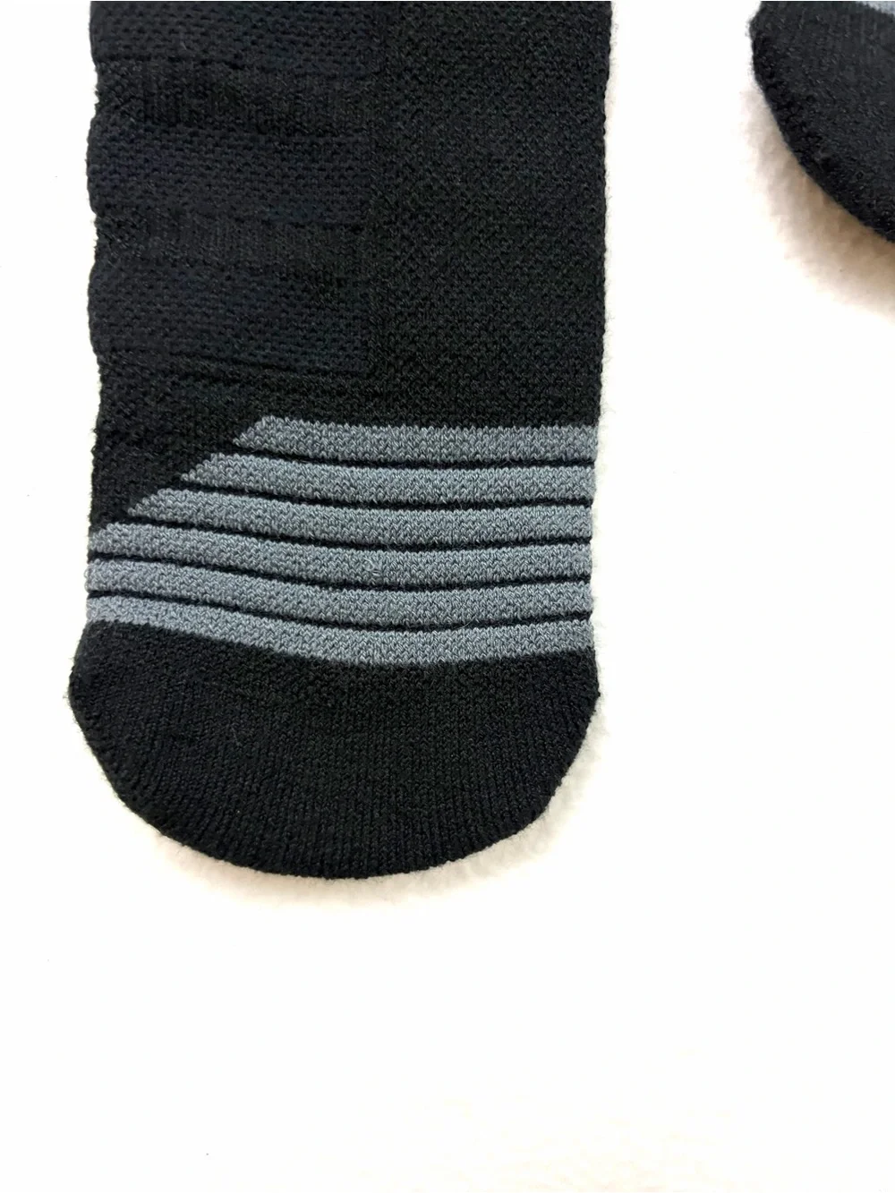 NWOT Adidas Unisex 2 Pair Lot-Black Padded Basketball Athletic Perf Socks (L)